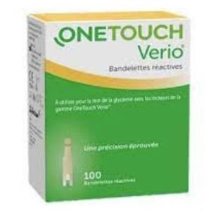 TIRAS REACTIVAS GLUCEMIA ONETOUCH VERIO 100 UNIDADES