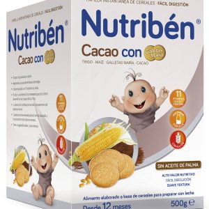 NUTRIBEN CACAO CON GALLETAS MARIA 1 ENVASE 500 g