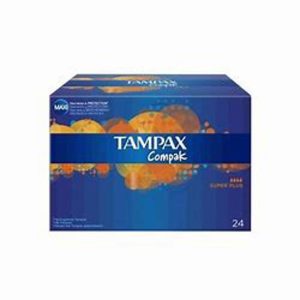 TAMPONES 100%ALGODON TAMPAX COMPAK SUPER PLUS 24