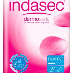COMPRESA PERDIDAS LEVES INDASEC DERMOSEDA NORMAL BOLSA 24 COMPRESAS