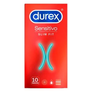 DUREX SENSITIVO SLIM FIT PRESERVATIVOS 10 U