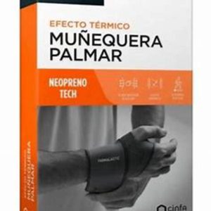 MUÑEQUERA PALMAR FARMALASTIC NEOPRENO TECH 1 UNIDAD TALLA UNICA COLOR GRIS