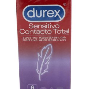 DUREX SENSITIVO CONTACTO TOTAL PRESERVATIVOS 6 UNIDADES