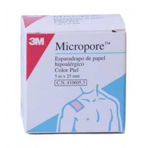 ESPARADRAPO HIPOALERGICO PAPEL MICROPORE-P (1533) 1 UNIDAD 5 m x 2,5 cm