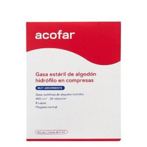 COMPRESAS GASA ESTERIL ACOFAR C/100 UND